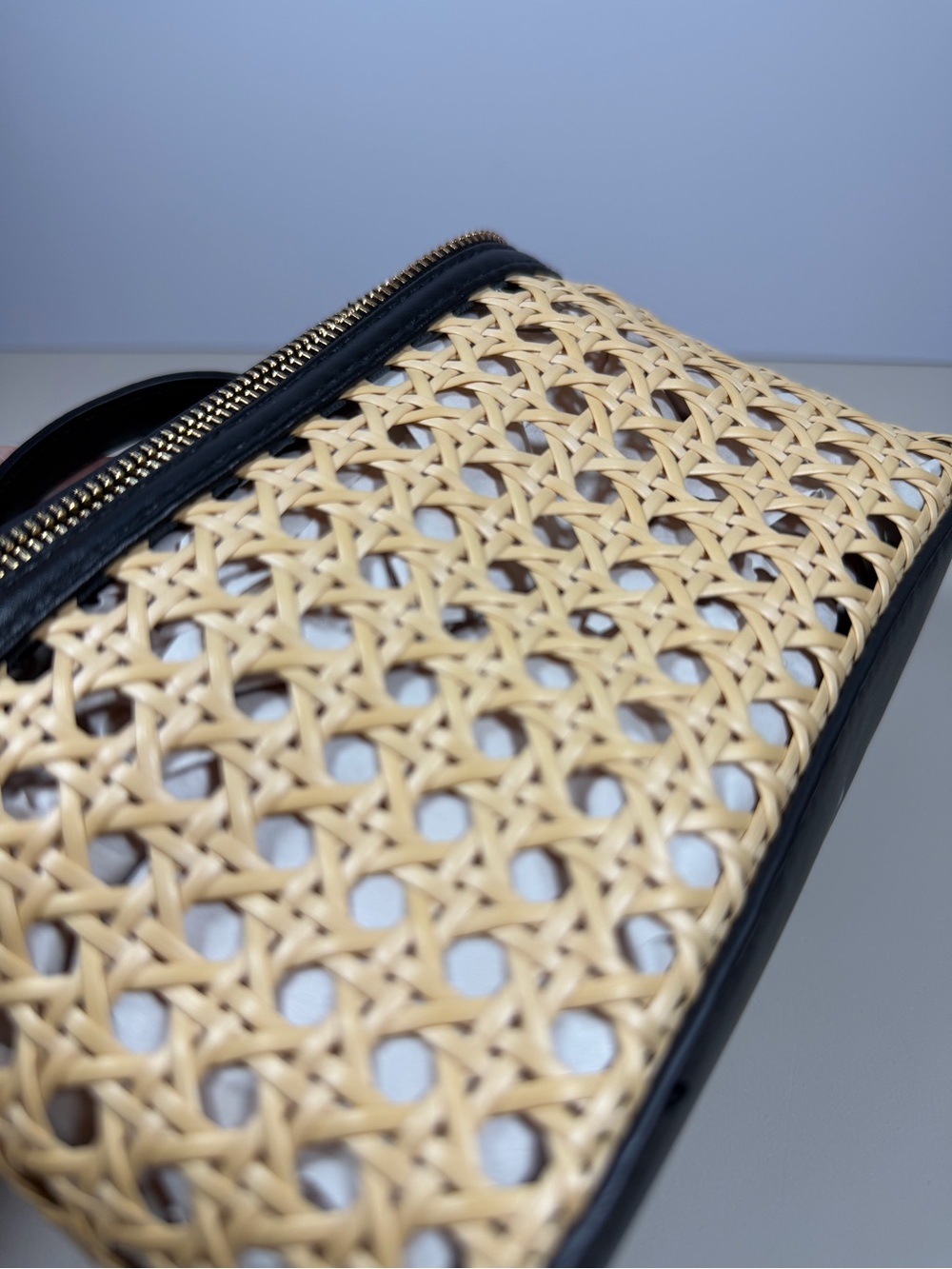 a new day Woven Rattan Mini Bag with Black Trim - Picture 5 of 5